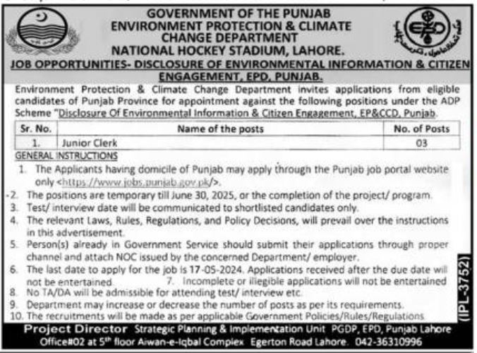 1714635130 junior clerk disclo 02 05 2024 government of punjab enviroment jobs clerck